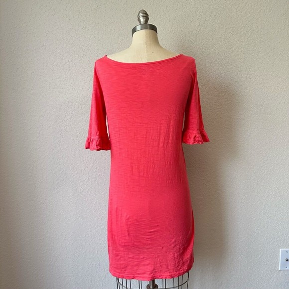 LILLY PULITZER Ruffle Sleeve Somerset Mini Dress in Coral - Picture 6 of 12